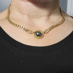 Vintage Louis Feraud Goldtone Necklace Elegant!